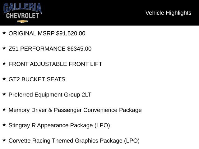 Used 2022 Chevrolet Corvette Stingray Preferred Conv w/ Z51 Performance Package RWD image 5