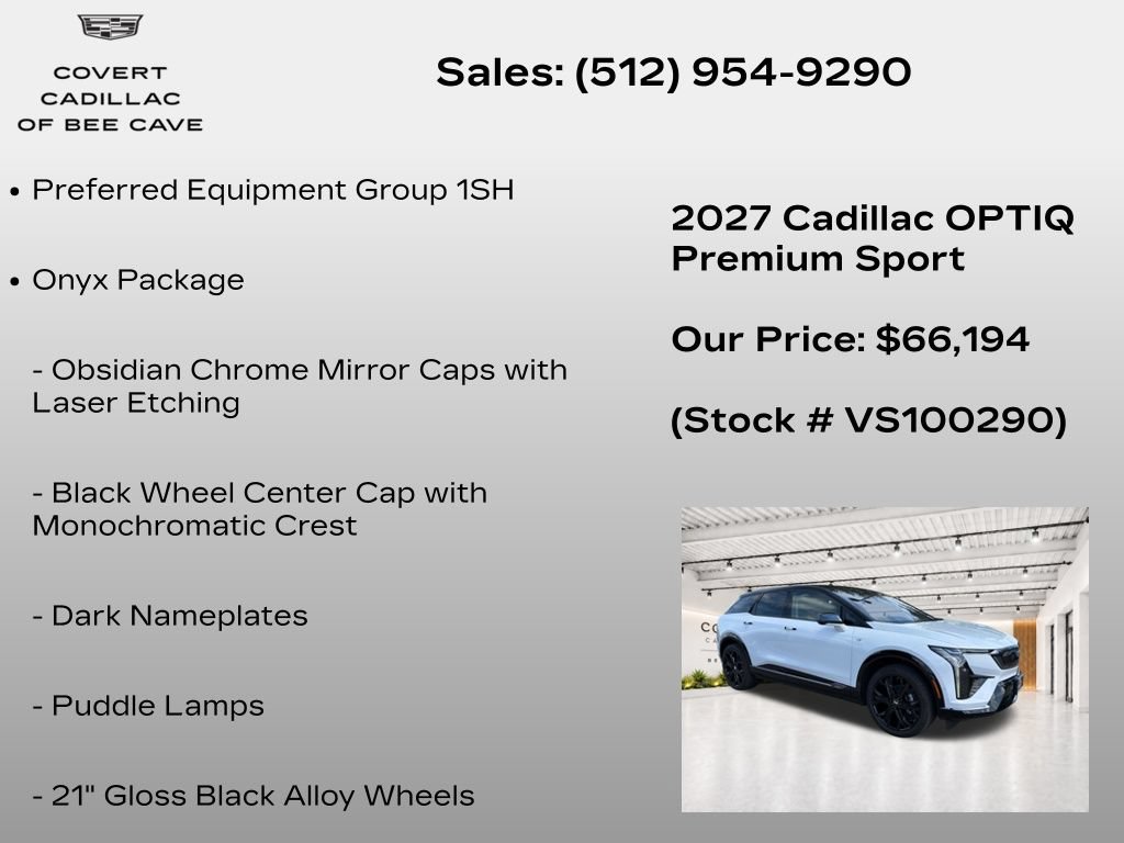 New 2027 Cadillac Optiq Premium Sport w/ LPO, ONYX Package AWD/4WD image 7