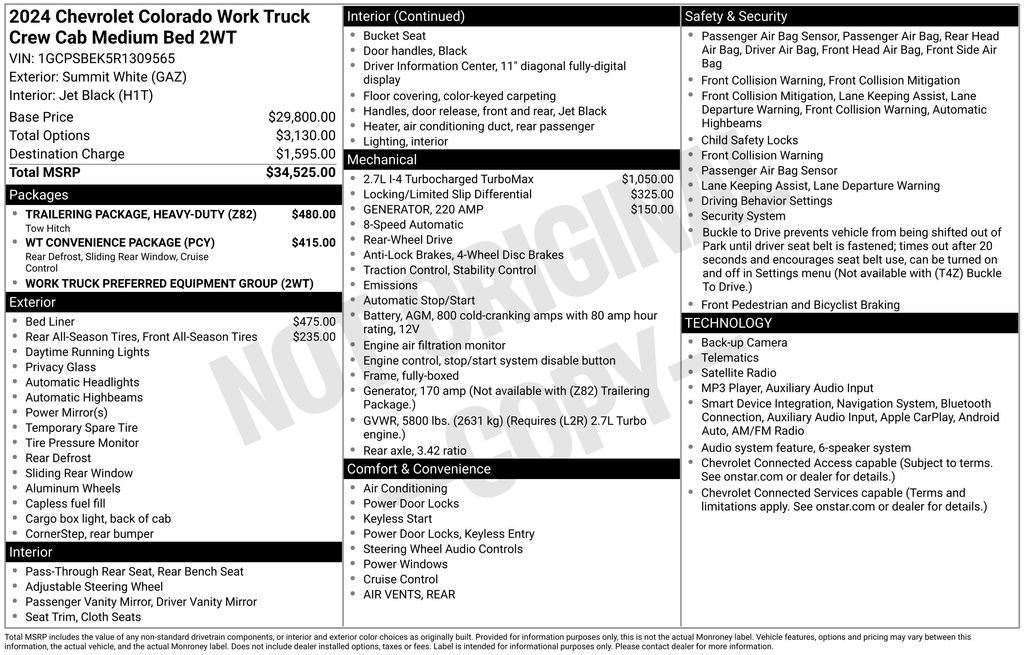 Certified 2024 Chevrolet Colorado W/T RWD image 43