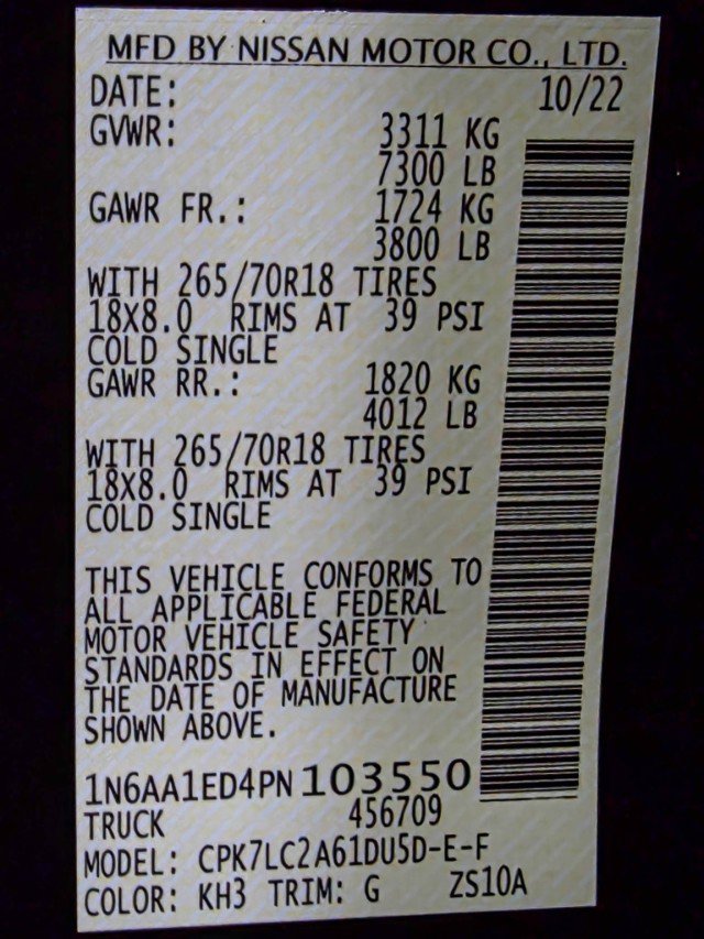 Used 2023 Nissan Titan SV w/ SV Convenience Package image 40