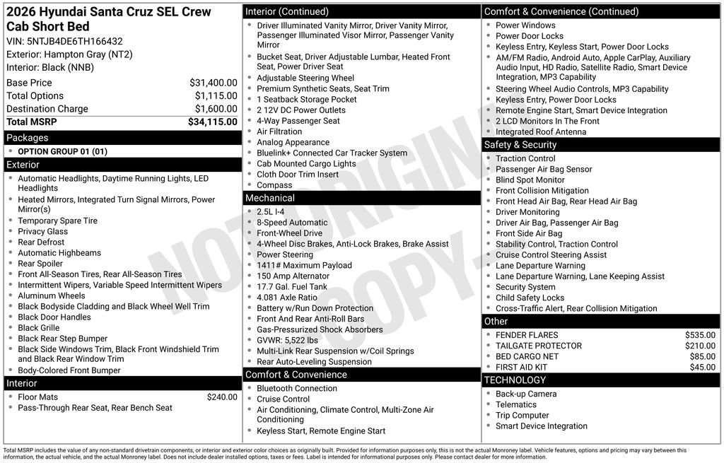 Certified 2026 Hyundai Santa Cruz SEL FWD image 30