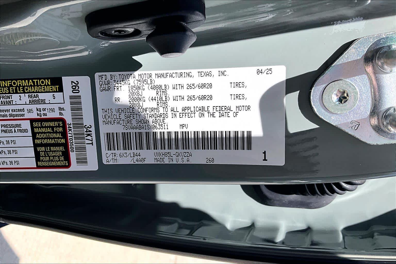 Used 2025 Toyota Sequoia 1794 Edition AWD/4WD image 33
