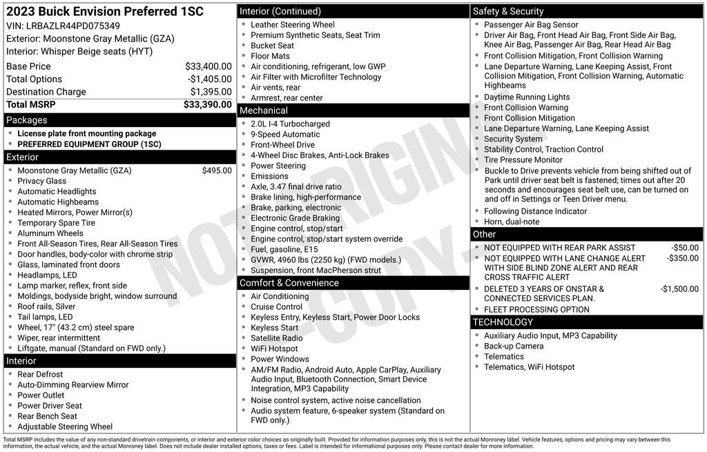 Used 2023 Buick Envision Preferred image 35