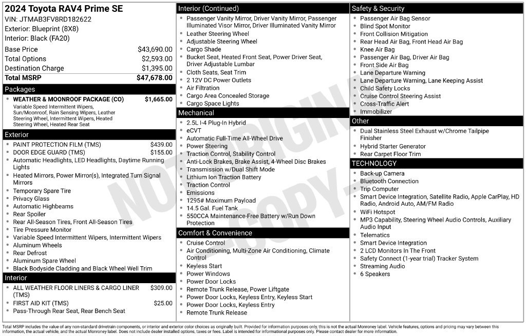 Used 2024 Toyota RAV4 SE w/ Weather & Moonroof Package AWD/4WD image 2