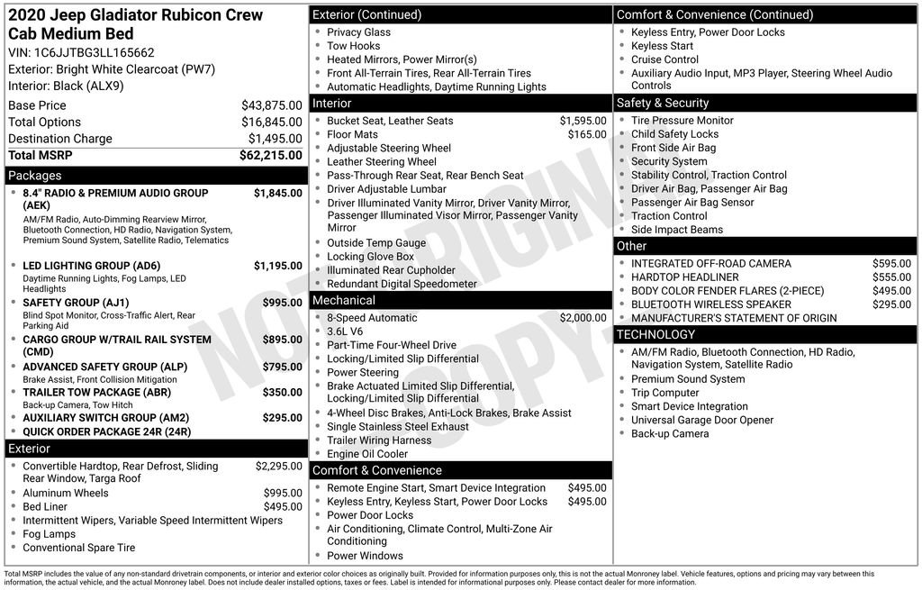 Used 2020 Jeep Gladiator Rubicon image 45