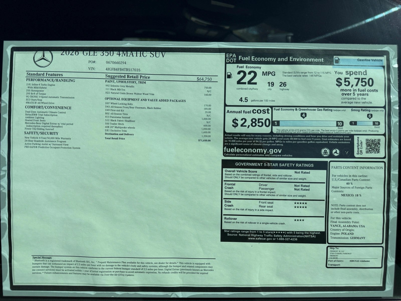 New 2026 Mercedes-Benz GLE 350 4MATIC image 19