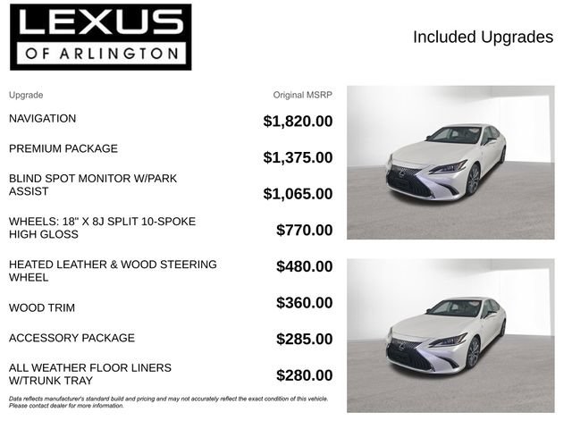 Certified 2020 Lexus ES 350 w/ Premium Package FWD image 4