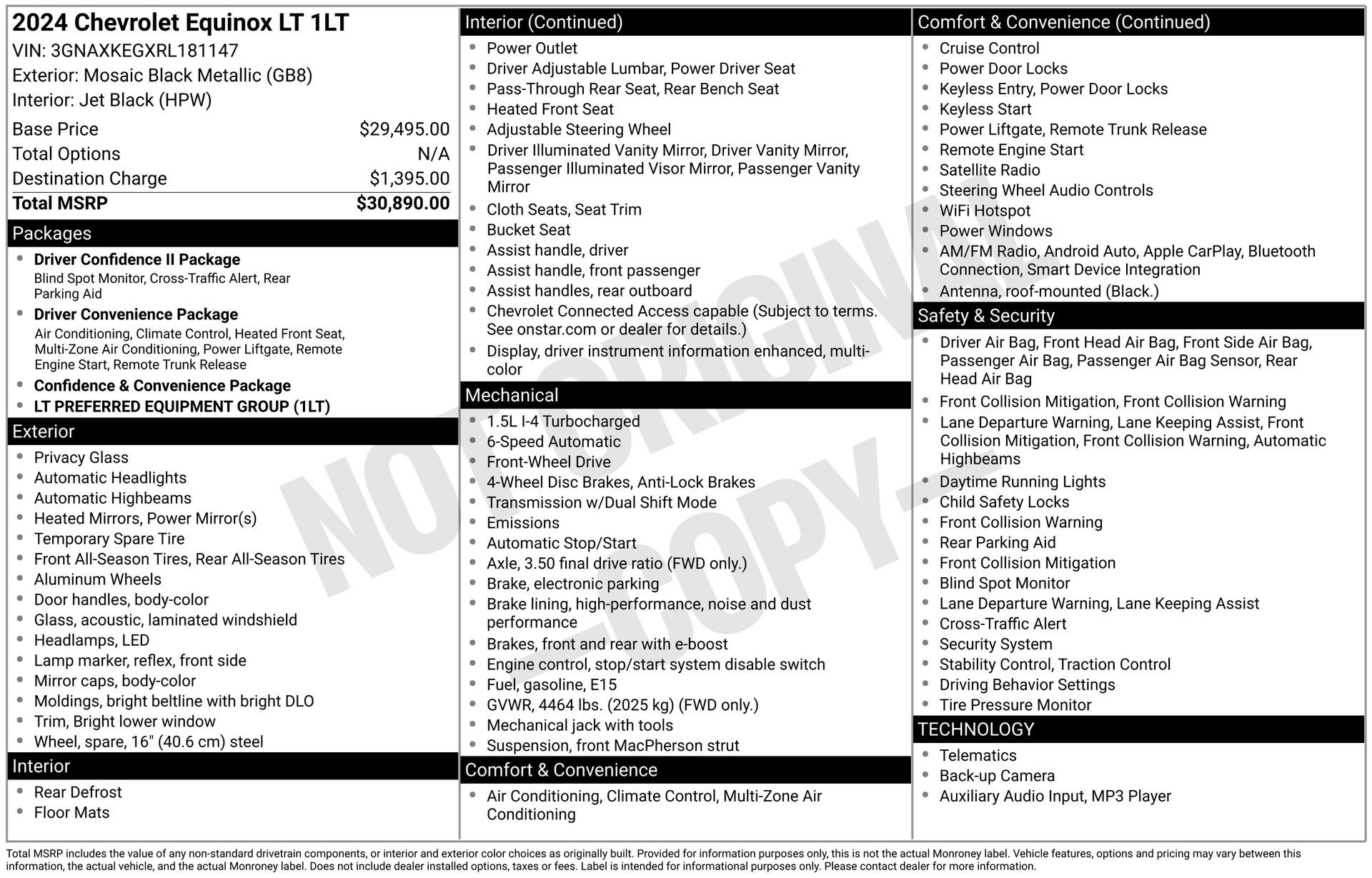 Used 2024 Chevrolet Equinox LT FWD image 38