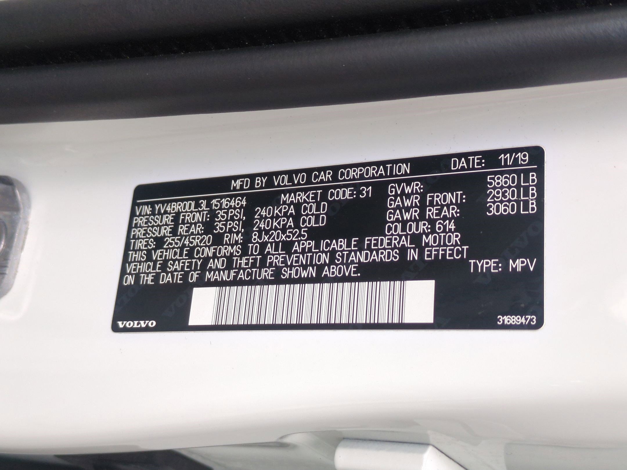 Used 2020 Volvo XC60 T8 Inscription w/ Protection Package Premier image 31