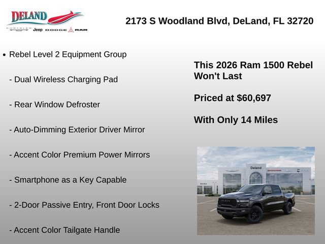 New 2026 RAM 1500 Rebel w/ Rebel Level 2 Equipment Group AWD/4WD image 6