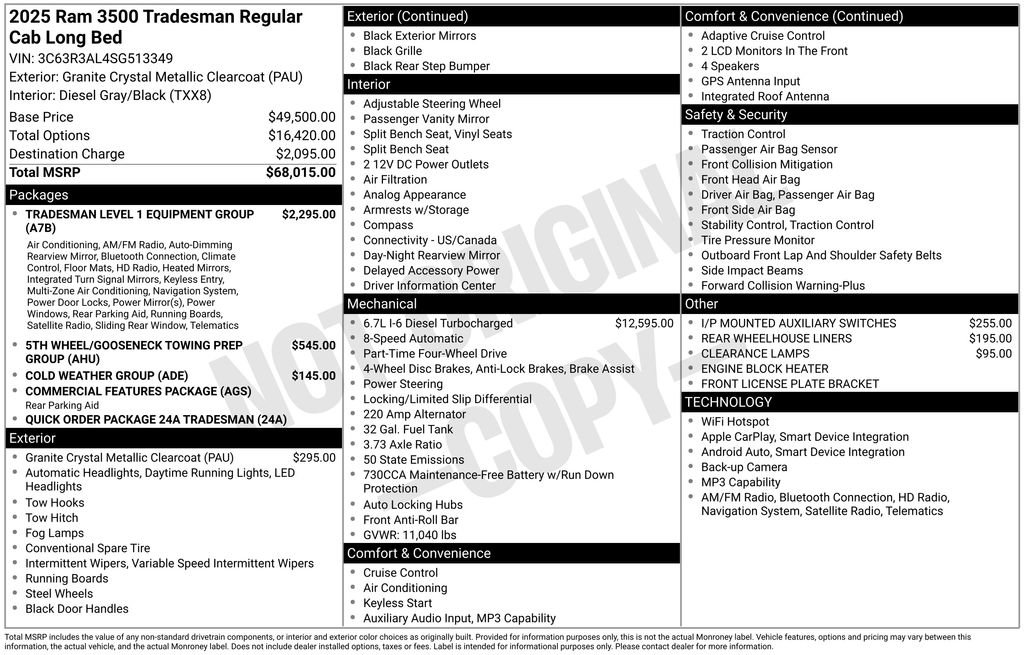 New 2025 RAM 3500 Tradesman image 29