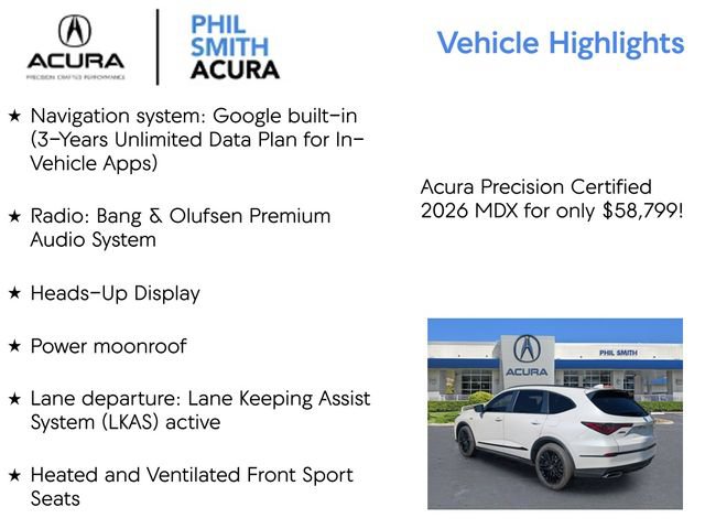 Certified 2026 Acura MDX A-Spec AWD/4WD image 5