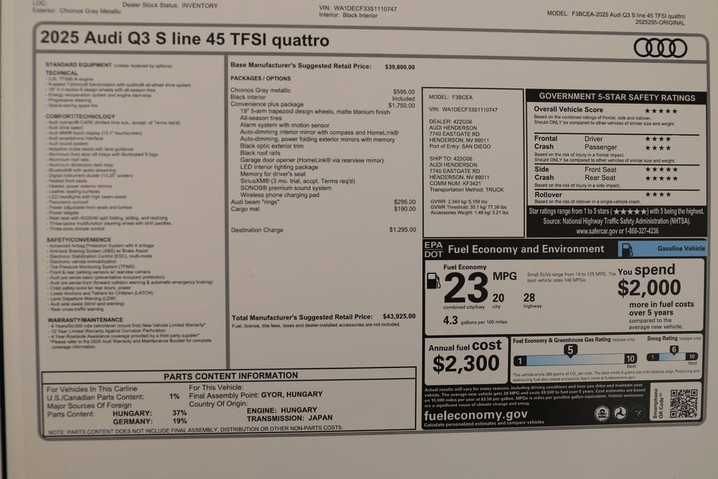 New 2025 Audi Q3 2.0T Premium image 33