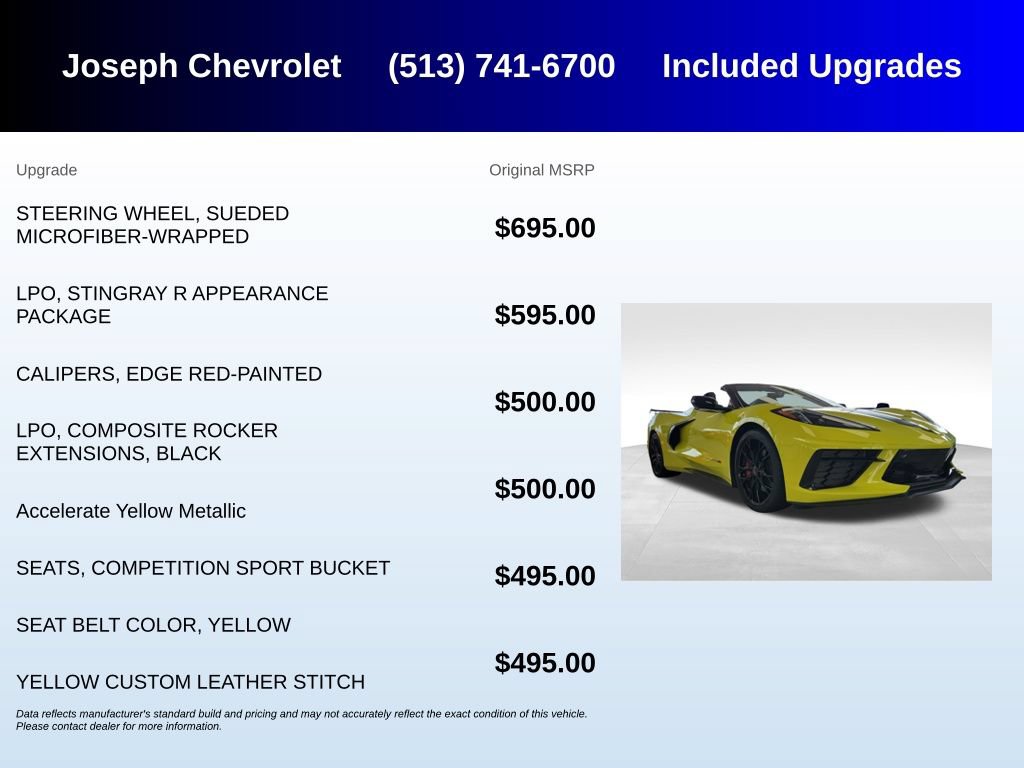 Used 2023 Chevrolet Corvette Stingray Premium Conv w/ Z51 Performance Package RWD image 12