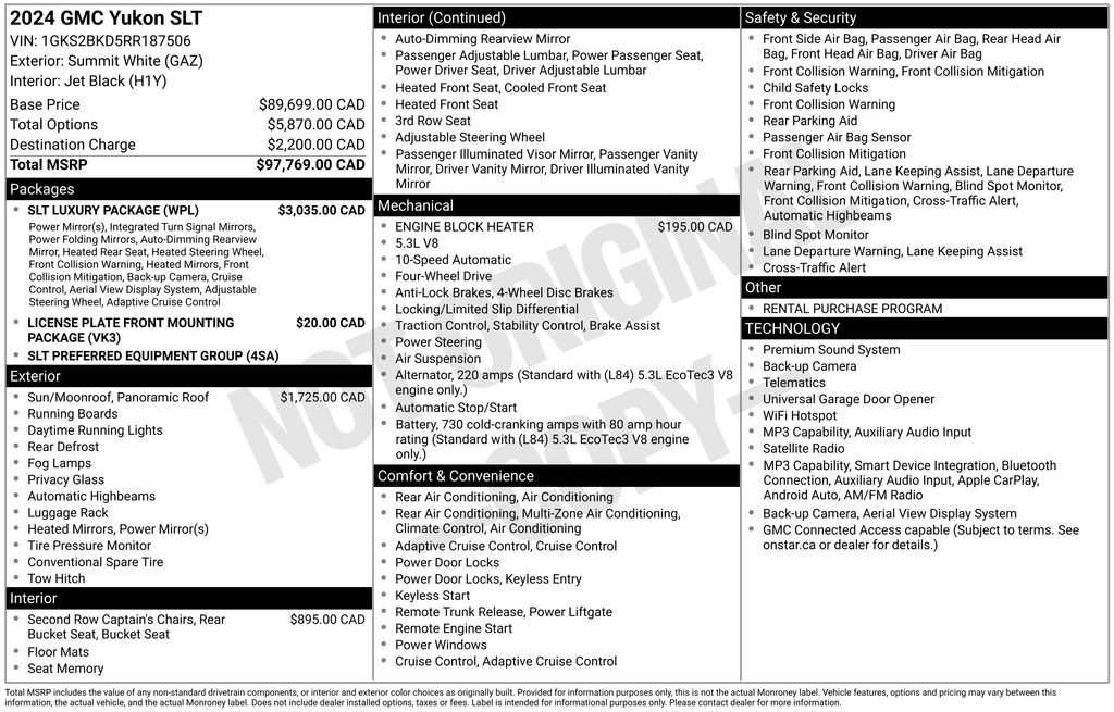 Used 2024 GMC Yukon SLT w/ SLT Luxury Package AWD/4WD image 29