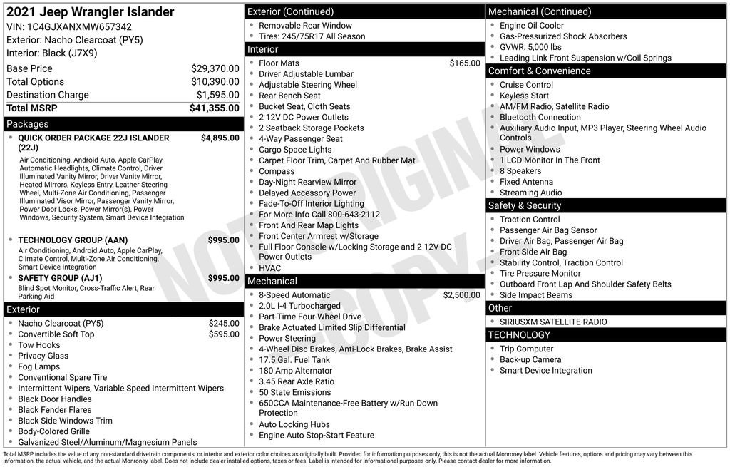 Used 2021 Jeep Wrangler Islander image 40