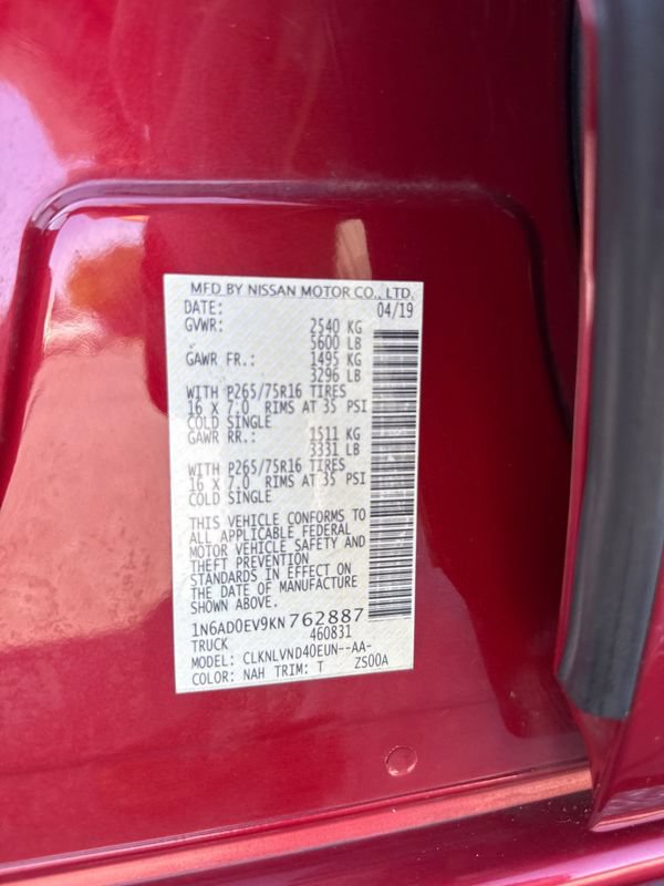 Used 2019 Nissan Frontier PRO-4X w/ Pro-4x Luxury Package AWD/4WD image 27