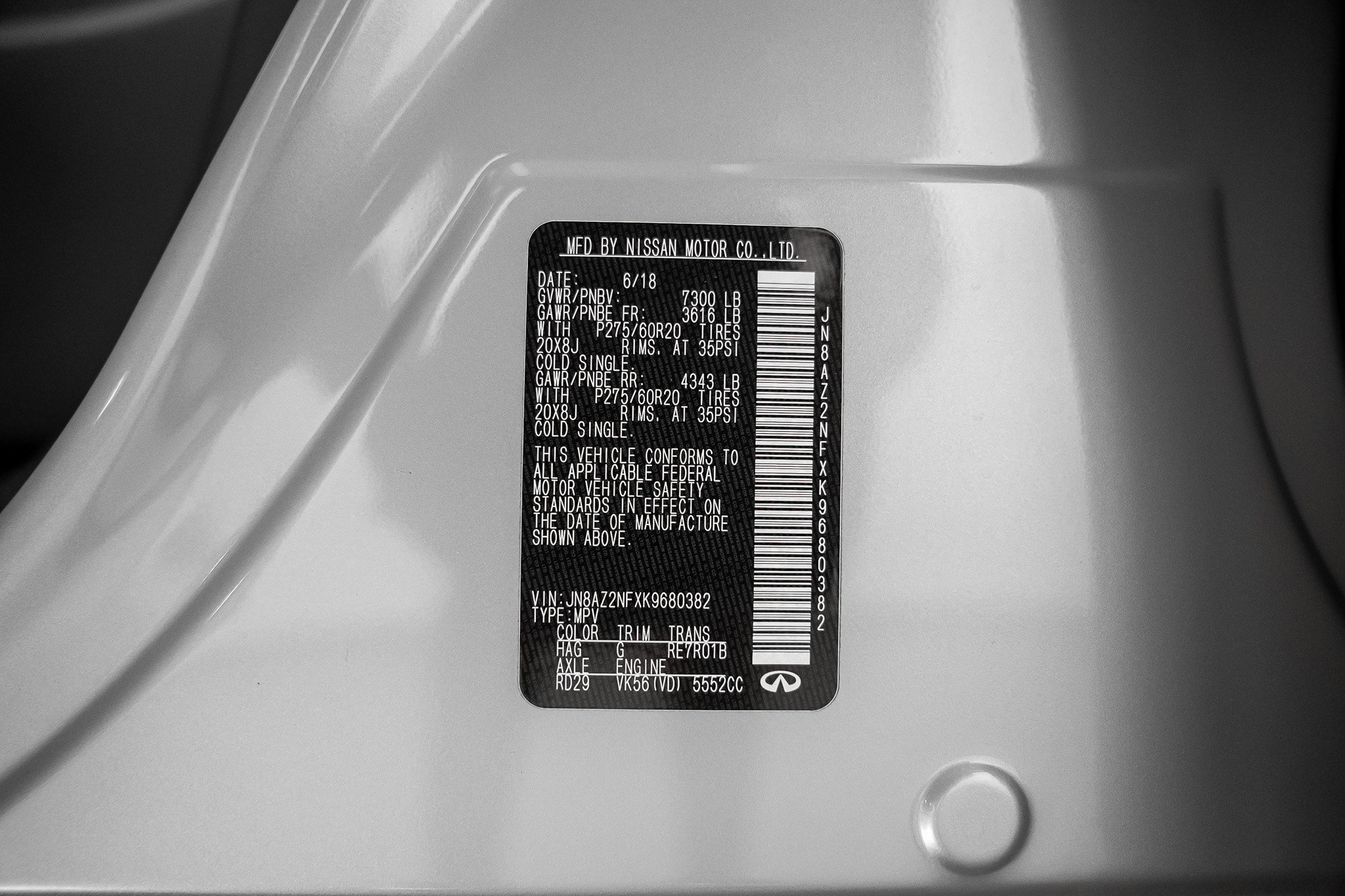 Used 2019 INFINITI QX80 Luxe w/ Proassist Package RWD image 65