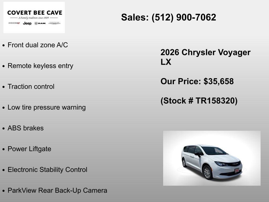 New 2026 Chrysler Voyager LX image 6