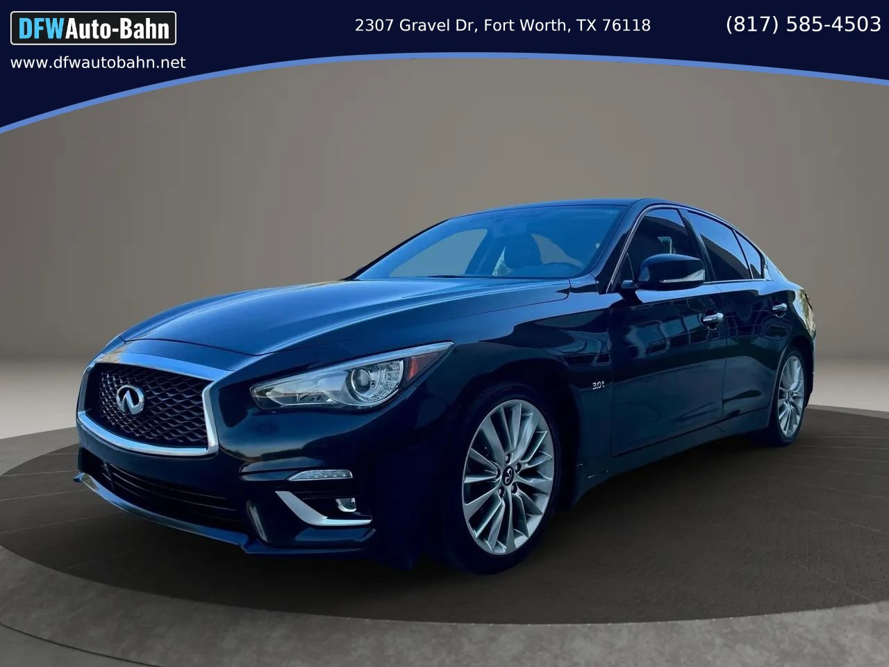 Used 2019 INFINITI Q50 Luxe w/ Essential Package (3.0T Luxe) RWD image 1