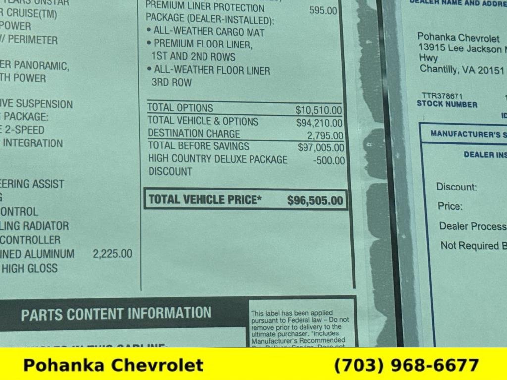 New 2026 Chevrolet Tahoe High Country AWD/4WD image 28