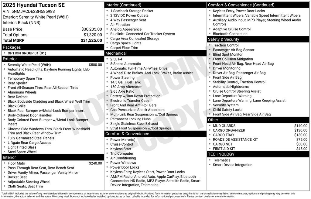 New 2025 Hyundai Tucson SE image 4