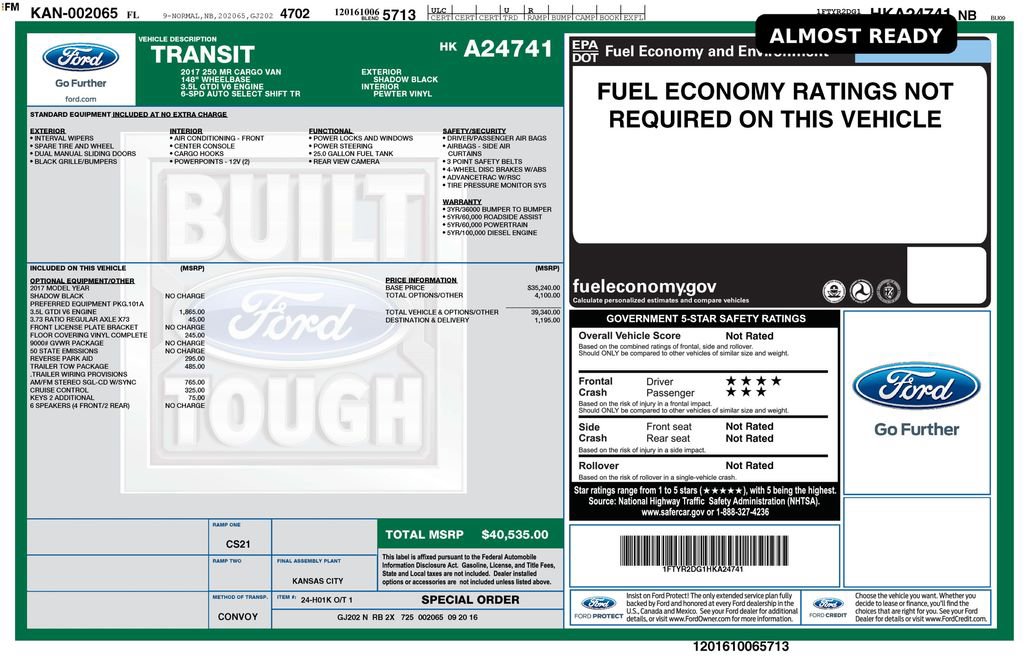 Used 2017 Ford Transit 250 148 Medium Roof RWD image 4