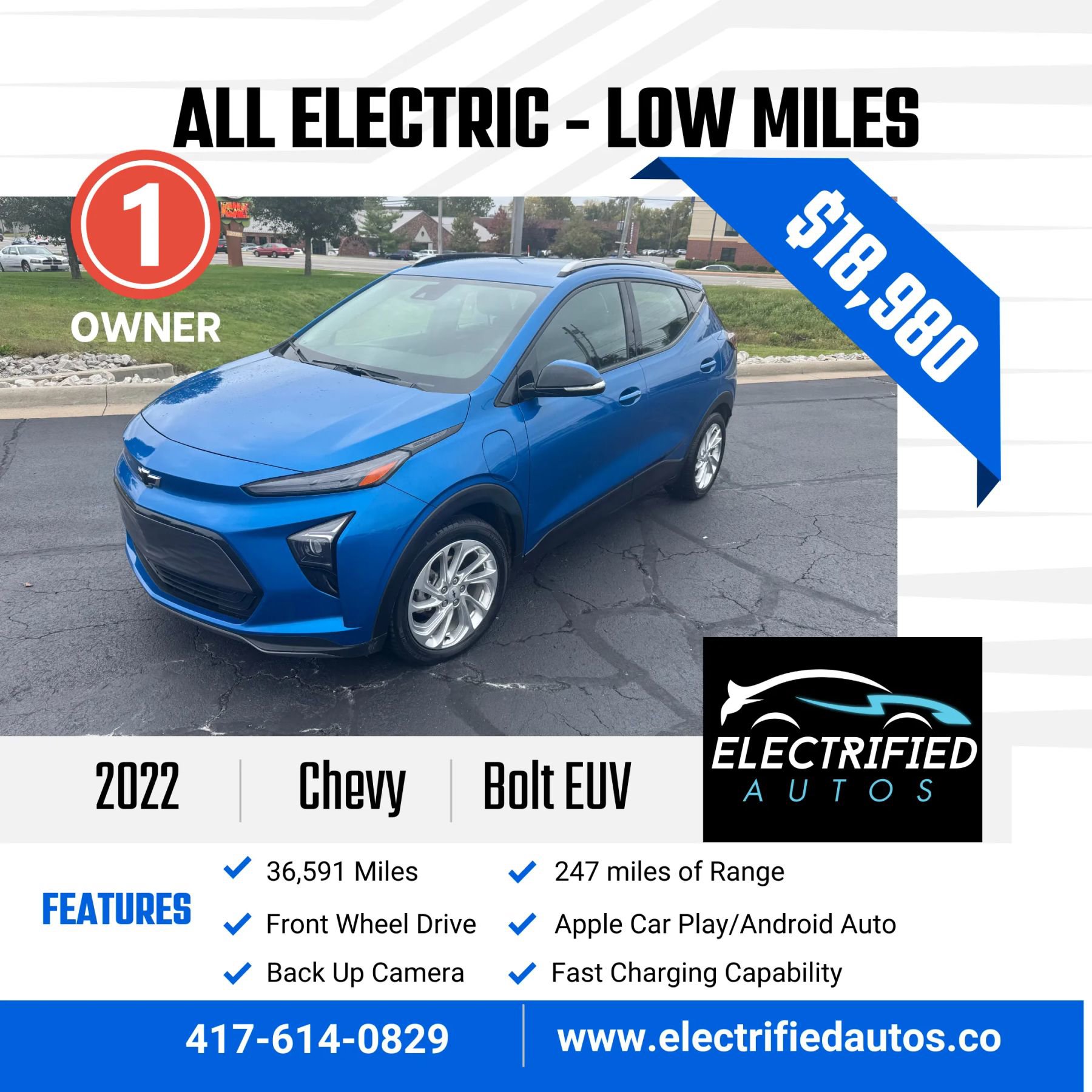 Used 2022 Chevrolet Bolt EUV LT w/ Comfort Package image 1