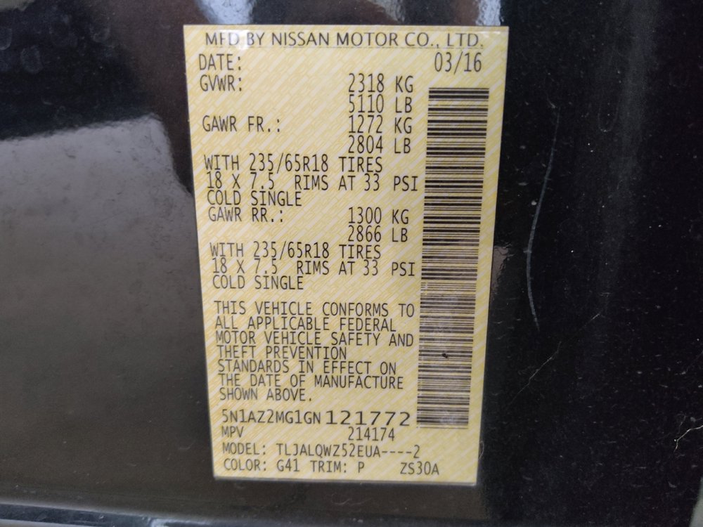 Used 2016 Nissan Murano SV FWD image 33