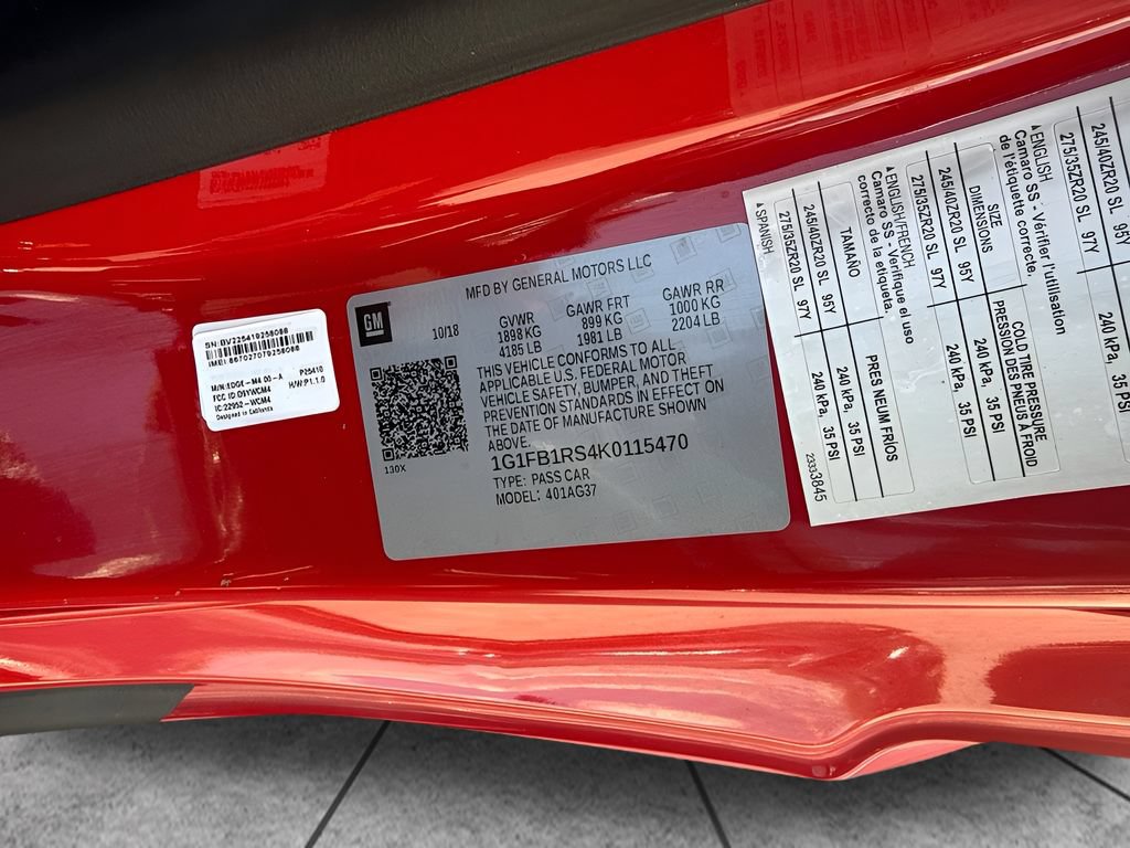 Used 2019 Chevrolet Camaro LT RWD image 29