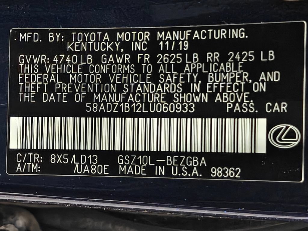 Used 2020 Lexus ES 350 w/ Premium Package FWD image 62