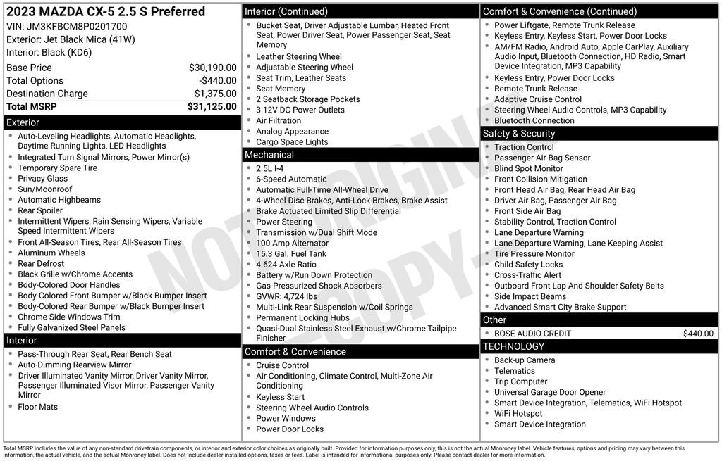 Used 2023 MAZDA CX-5 AWD 2.5 S w/ Preferred Package image 33