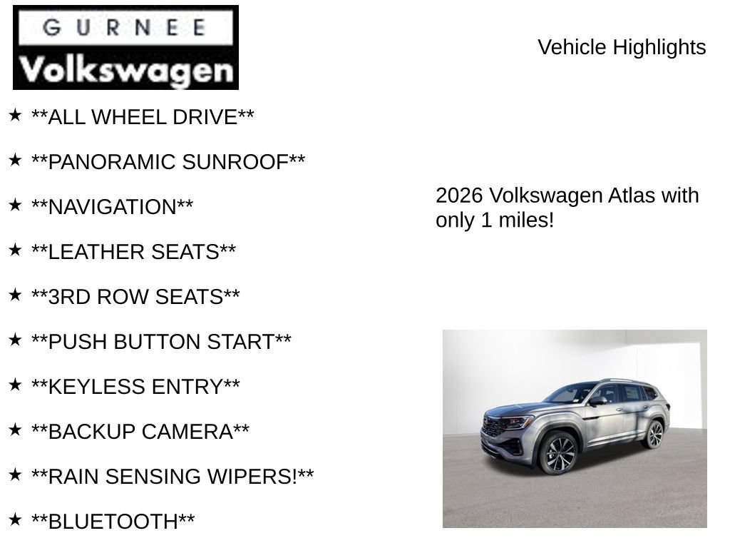 New 2026 Volkswagen Atlas SEL Premium R-Line image 7