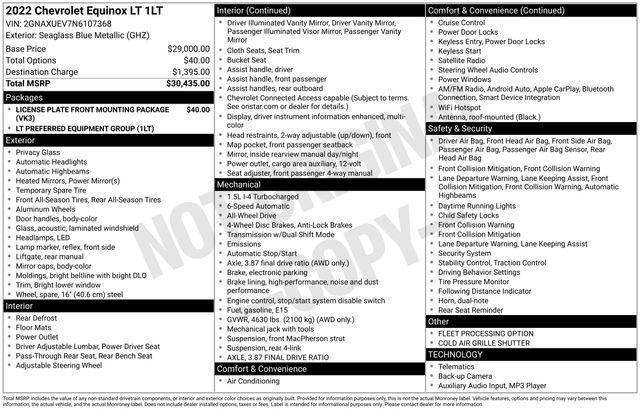 Used 2022 Chevrolet Equinox LT image 33