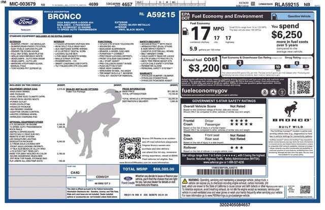 Certified 2024 Ford Bronco Badlands AWD/4WD image 36
