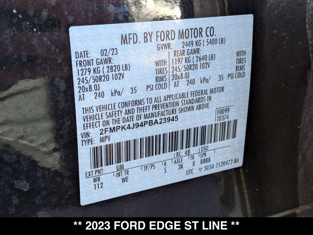 Used 2023 Ford Edge ST-Line AWD/4WD image 28
