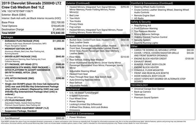 Used 2019 Chevrolet Silverado 2500 LTZ w/ Duramax Plus Package image 7