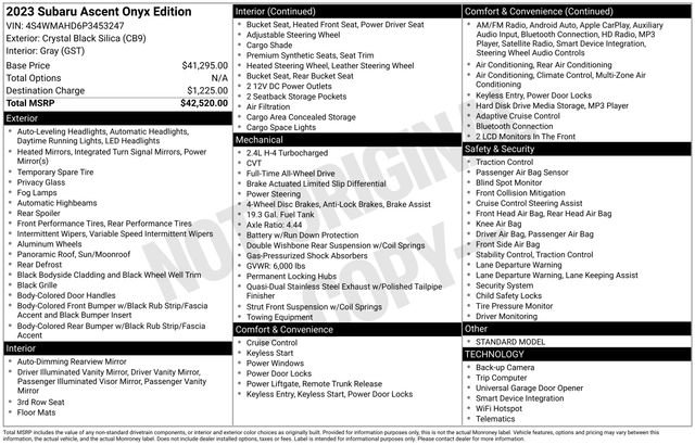 Used 2023 Subaru Ascent Onyx Edition image 4