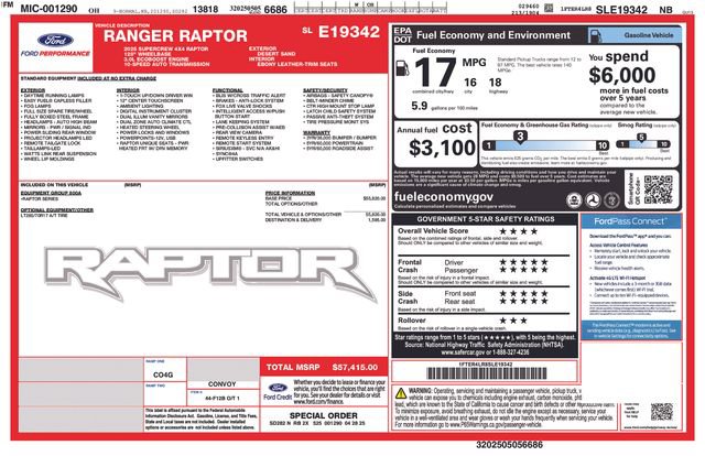 Used 2025 Ford Ranger Raptor AWD/4WD image 7