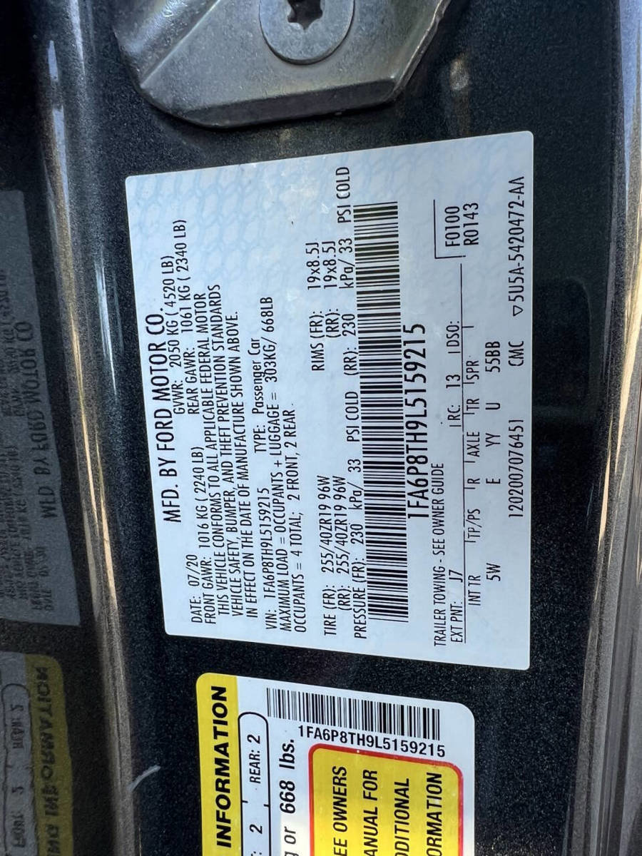 Used 2020 Ford Mustang Premium w/ Equipment Group 201A RWD image 37