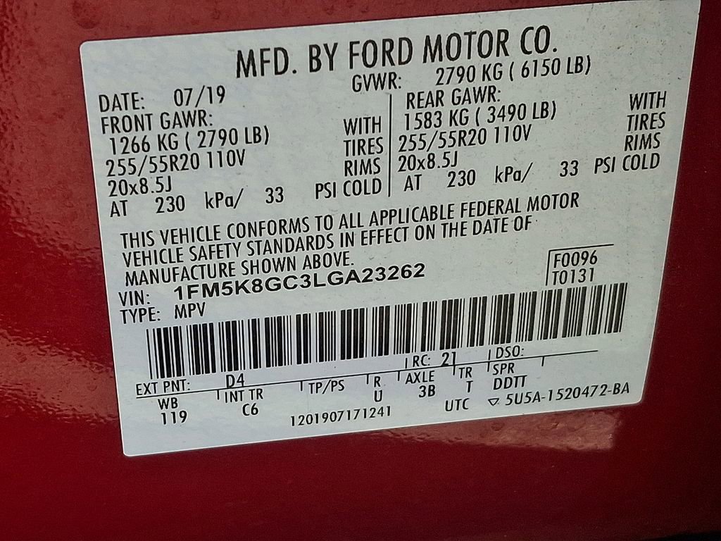 Used 2020 Ford Explorer ST w/ Premium Technology Package AWD/4WD image 28