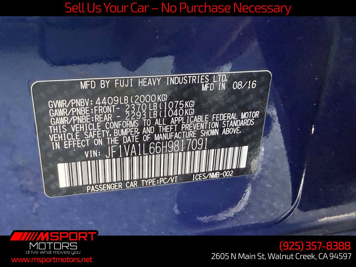 Used 2017 Subaru WRX Limited w/ WRX Sport Package AWD/4WD image 22