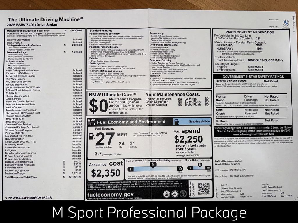 Certified 2025 BMW 740i xDrive image 12