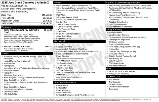 New 2025 Jeep Grand Cherokee L Altitude image 4