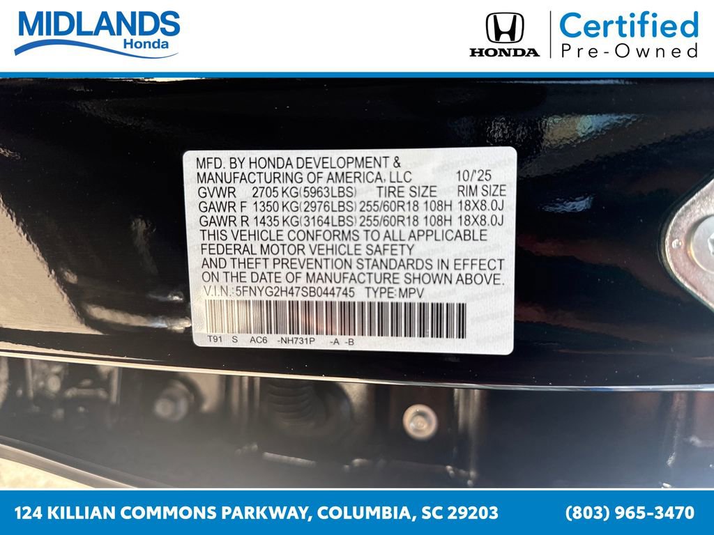 Certified 2025 Honda Pilot EX-L image 31