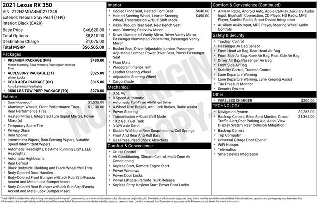 Used 2021 Lexus RX 350 AWD w/ Premium Package image 35