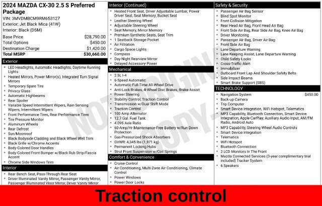 Used 2024 MAZDA CX-30 AWD 2.5 S w/ Preferred Package image 26