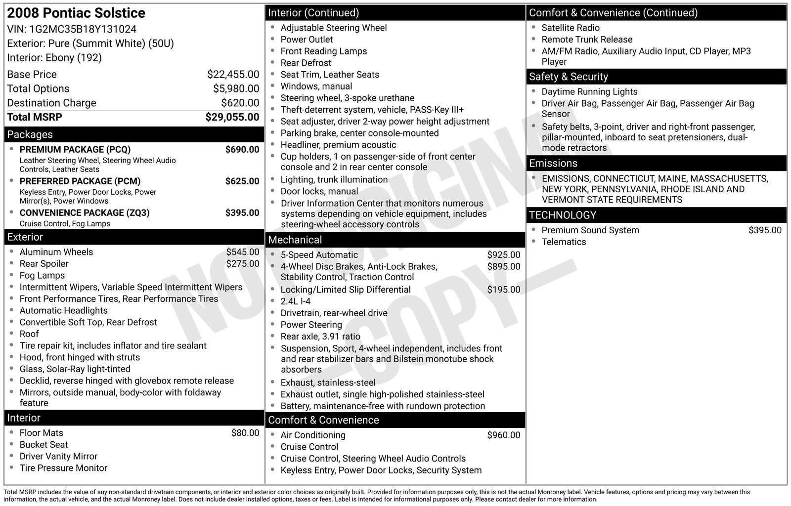 Used 2008 Pontiac Solstice Convertible w/ Premium Package image 22
