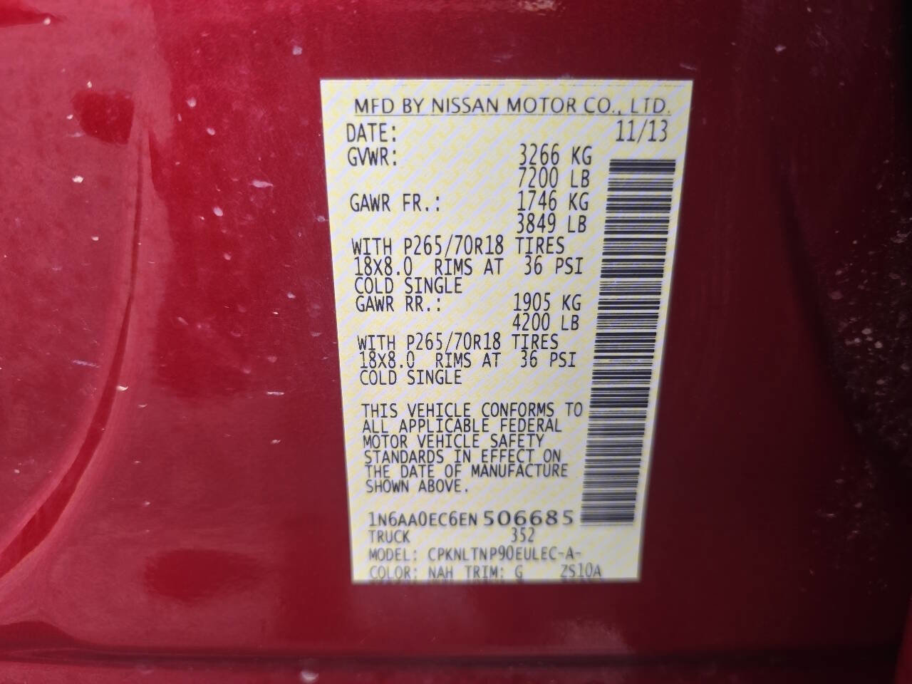 Used 2014 Nissan Titan SV w/ SV Premium Utility Package image 35