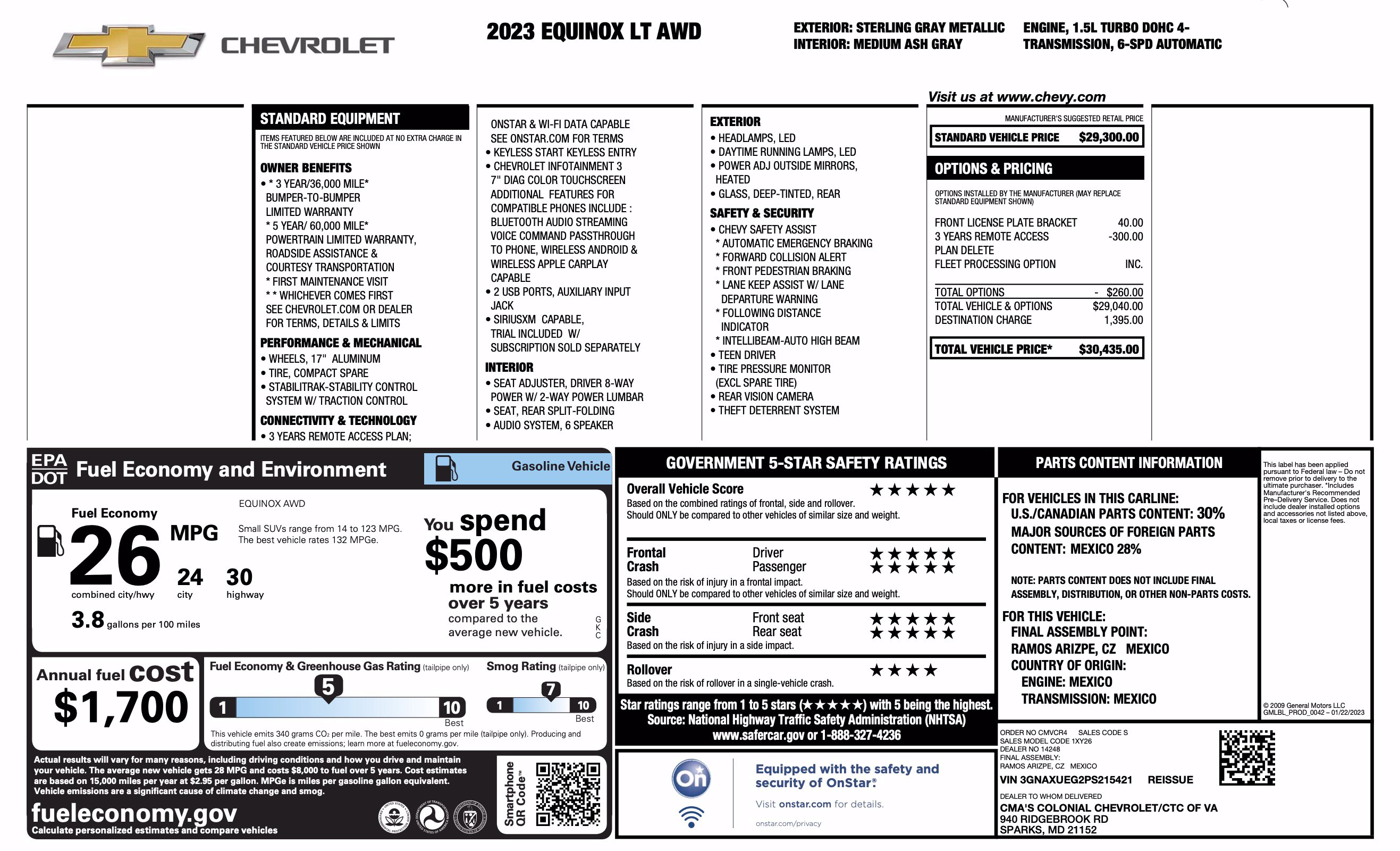 Used 2023 Chevrolet Equinox LT AWD/4WD image 6